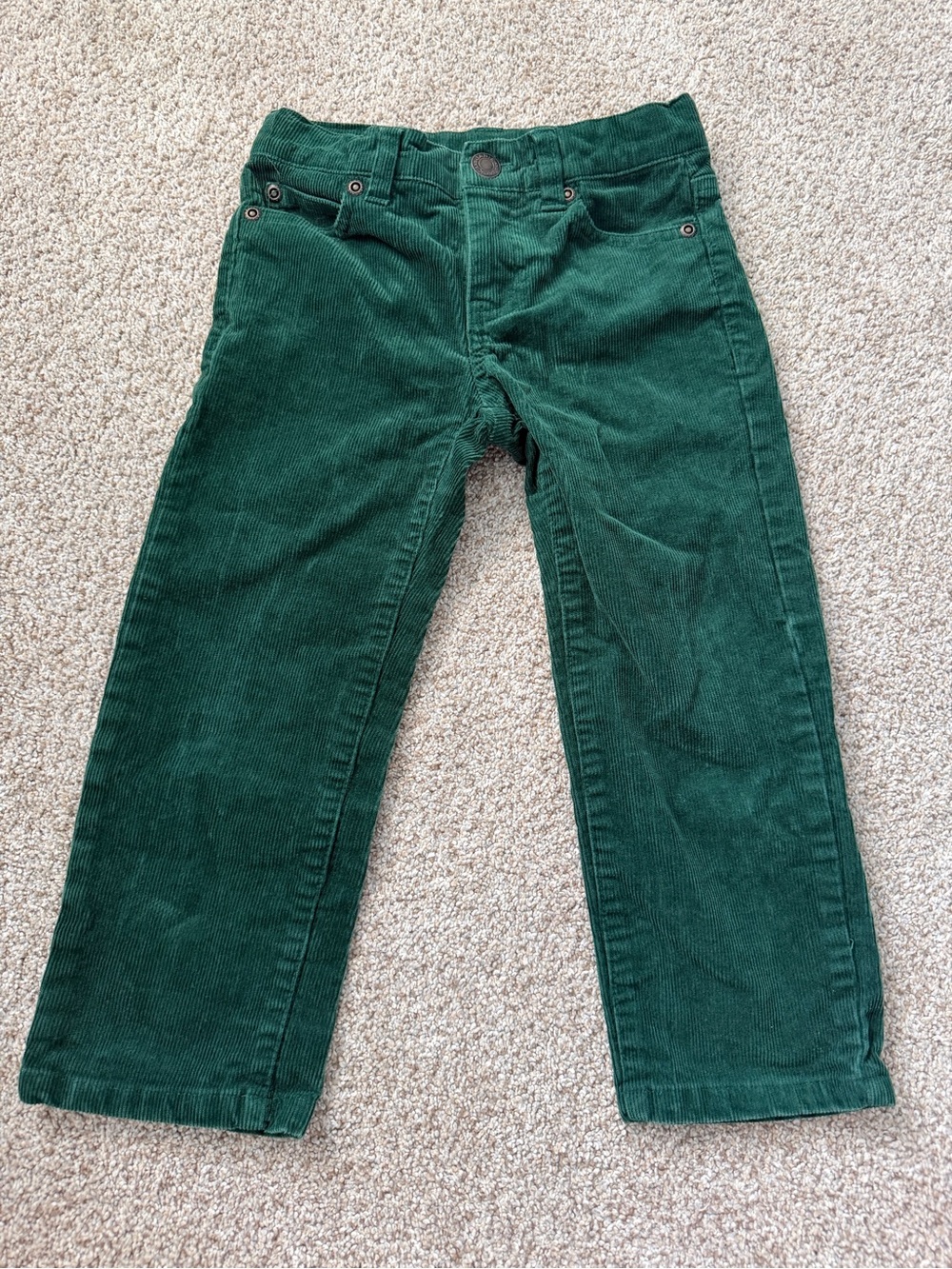 Janie and Jack Dark Green Corduroy Pants